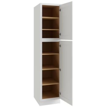Image for Cnc Cabinetry 84" H Single Door Utility Cabinet (L), Luxor White from HD Supply