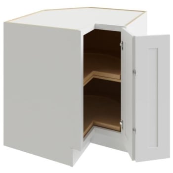 Image for Cnc Cabinetry Lazy Susan Corner Base Cabinet (L), Luxor White from HD Supply