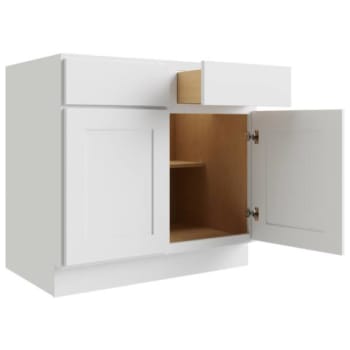 Image for CNC Cabinetry 36" W 2 Drawer 2 Door Base Cabinet, Luxor White from HD Supply