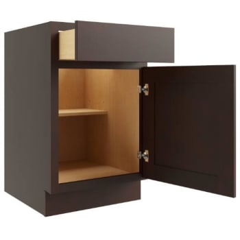 Image for Cnc Cabinetry 15" W 1 Door Base Cabinet (L), Luxor Espresso from HD Supply