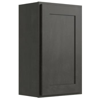 Image for Cnc Cabinetry 15" W X 30" H 1 Door Wall Cabinet, Luxor Smoky Grey from HD Supply