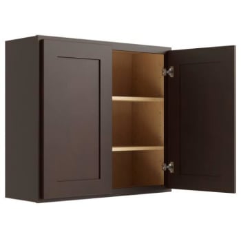 Image for CNC Cabinetry 30" W x 30" H 2 Door Wall Cabinet, Luxor Espresso from HD Supply