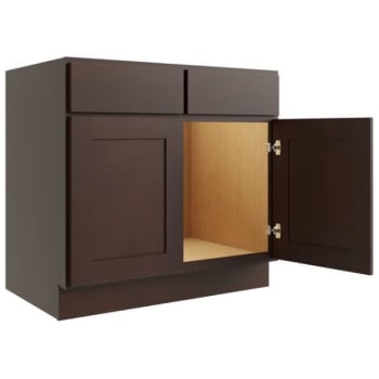 Image for CNC Cabinetry 36" W Sink Base Cabinet, Luxor Espresso from HD Supply