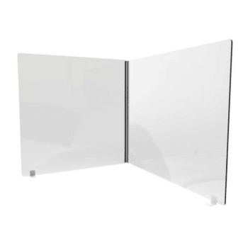 Ghent® Desktop Personal Protection Screen, Clear Thermoplastic, 2-Sided, 16d