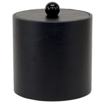 Image for Hapco Executive 3 Quart Round Leatherette Ice Bucket Black Morocco, Case Of 12 from HD Supply