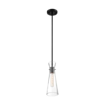 Image for Satco®  Bahari 1 Light Mini Pendant Fixture, Black Finish With Clear Glass from HD Supply