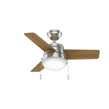 Image for Hunter® Aker 36 In. 3-Blade Led Ceiling Fan W/ Light (Brushed Nickel) from HD Supply