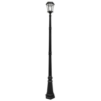 Gama Sonic® Victorian Bulb Solar Lamp,Gs Solar LED Light Bulb,90inch,Black Finish