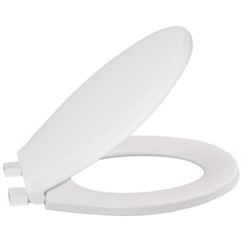 Image for Centoco Plastic Toilet Seat For Round Bowl Features Lift & Clean, In White from HD Supply