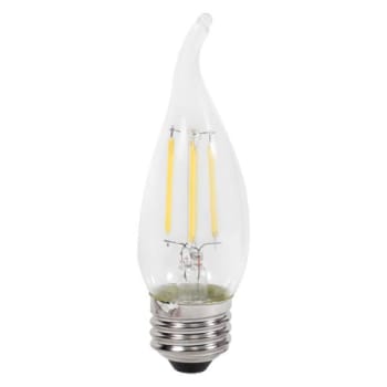 Sylvania Truwave 4W B10 Bent LED Decorative Bulb (5000K) (Clear) (12-Case)