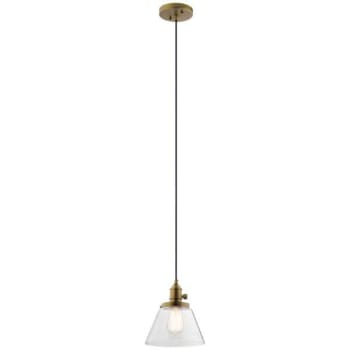 Image for Kichler® Avery 1-Light Cone Pendant Fixture (Natural Brass) from HD Supply