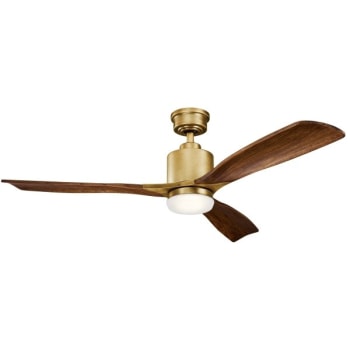 Image for Kichler® Ridley Ii 52 In. 3-Blade Led Ceiling Fan W/ Light (Natural Brass) from HD Supply