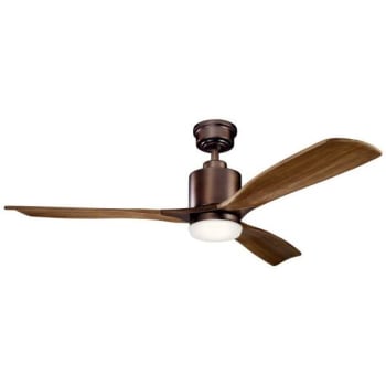 Image for Kichler® Ridley Ii 52 In. 3-Blade Led Ceiling Fan W/ Light (Old Bronze) from HD Supply