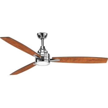 Image for Progress Lighting Gaze 60 in. 3-Blade LED Ceiling Fan w/ Light (Polished Chrome) from HD Supply