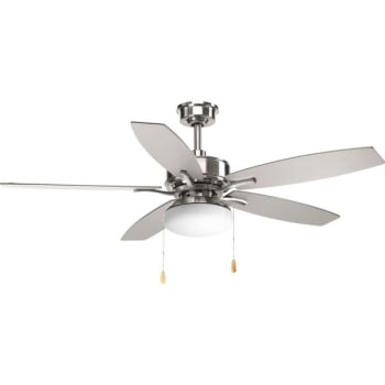 Image for Progress Lighting Billows 52 In. 5-Blade Led Ceiling Fan W/ Light (Brushed Nickel) from HD Supply