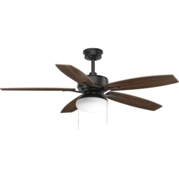 Image for Progress Lighting Billows 52 In. 5-blade Led Ceiling Fan W/ Light (forged Black) from HD Supply