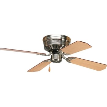 Image for Progress Lighting Airpro 42 in Hugger-Mount Indoor Ceiling Fan (Brushed Nickel) from HD Supply