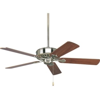 Image for Progress Lighting P2503-09 Airpro 52 In 5-Reversible Blade Indoor Ceiling Fan (Brushed Nickel) from HD Supply