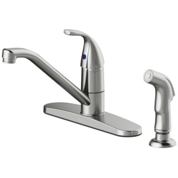 Image for Seasons® Anchor Point™ Single-Handle Kitchen Faucet With Side Sprayer In Stainless Steel from HD Supply