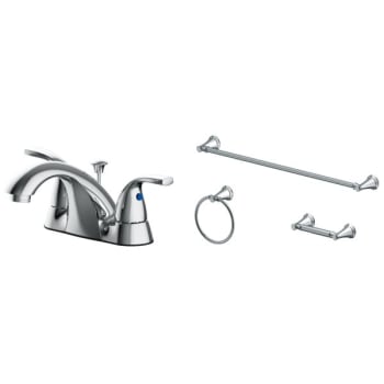 Image for Seasons® Anchor Point™ Two-Handle Centerset Bathroom Faucet 3-Piece Accessories Set with Quick Install Pop-Up in Chrome from HD Supply