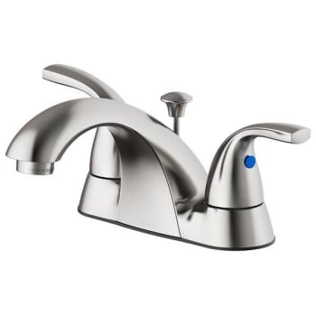 Seasons® Anchor Point™ Two Handle Centerset Bathroom Faucet, Plastic Quick Install Pop-Up, Brushed Nickel