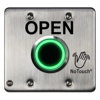 Image for Safety Technology Notouch Stainless Steel Button, Open Label from HD Supply