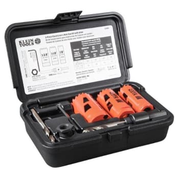 Image for Klein Tools® 3-Piece Electrician's Hole Saw Kit With Arbor from HD Supply