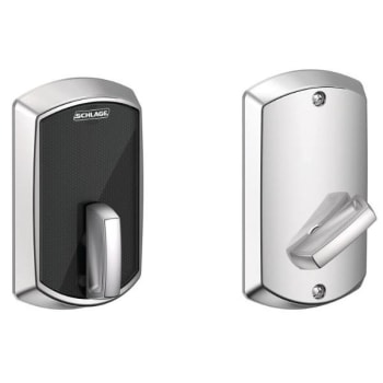 Image for Schlage Residential Smart Keyless Deadbolt, Greenwich Escutcheon Bright Chrome from HD Supply