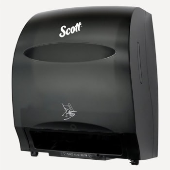 Scott® Essential Electronic Towel Dispenser, Purple Core, Smoke Black