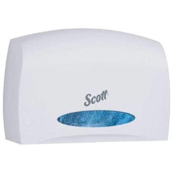 Image for Scott® Essential™ Coreless Jumbo Roll Toilet Paper Dispenser, With Stub Roll, White, 14.25" X 9.75" X 6.00" from HD Supply