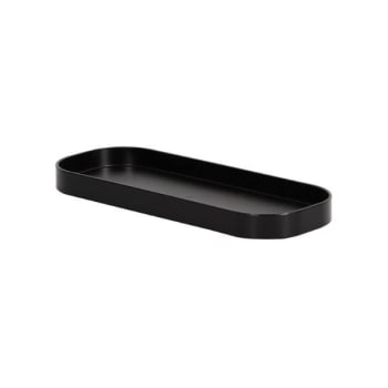 Image for Hapco Contempo Bathroom Amenity Tray,Raised Edge, Black Stainless, Case Of 24 from HD Supply