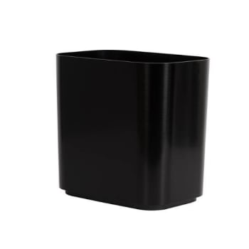 Image for Hapco Contempo 14qt Rectangular Wastebasket,Raised,Black Stainless,Case Of 4 from HD Supply
