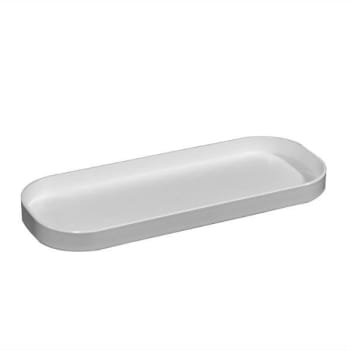 Image for Hapco Contempo Bathroom Amenity Tray,raised Edge,gloss White,case Of 12 from HD Supply