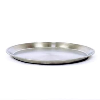 Image for Hapco Brushed Metal 14in Round Tray,wide Edge Spill Proof Rim,case Of 12 from HD Supply