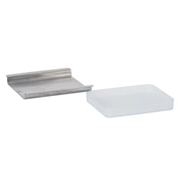 Image for Hapco Brushed Metal Rectangular Plastic Soap Dish Liner, Clear, Case Of 24 from HD Supply
