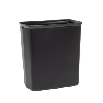 Image for Hapco Signature 10qt Rectangle Leatherette Wastebasket,monterey Black,case Of 12 from HD Supply