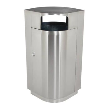 Image for Commercial Zone Products Leafview® 40 Gallon Waste Receptacle Stainless Steel from HD Supply