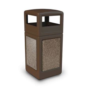 Commercial Zone Products 42 Gallon Waste Container Dome Lid, Riverstone, Brown