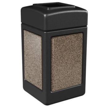 Image for Commercial Zone Products 42 Gallon Black Waste Container With Riverstone Panels from HD Supply