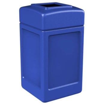 Image for Commercial Zone Products Polytec 42 Gallon Waste Container Open Top, Blue from HD Supply