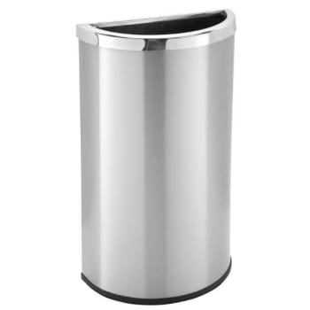 Image for Commercial Zone Products 15 Gallon Half Moon Waste Receptacle Stainless Steel from HD Supply