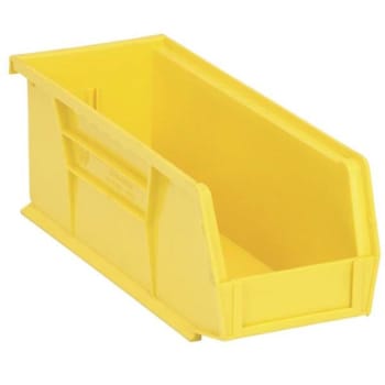 Quantum Storage Systems® Yellow 10-7/8 X 4-1/8 X 4 In Stack And Hang Bin Package Of 12