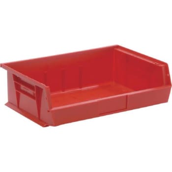 Quantum Storage Systems® Red 10-7/8 X 16-1/2 X 5 In Stack And Hang Bin Package Of 6
