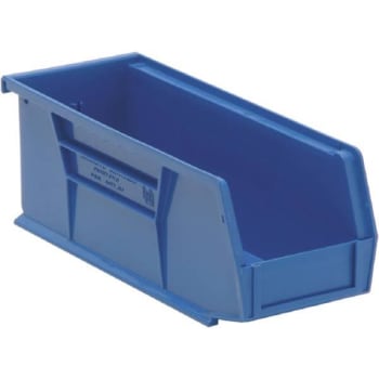 Quantum Storage Systems® Blue 10-7/8 X 4-1/8 X 4 In Stack And Hang Bin Package Of 12