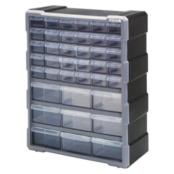 Image for Quantum Storage Systems® Black/Gray Plastic 39-Drawer Cabinet from HD Supply