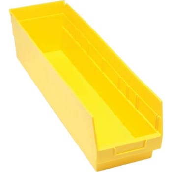 Image for Quantum Storage Systems® Store-More Yellow Shelf Bin 23-5/8 X 6-5/8 X 6 In Package Of 8 from HD Supply