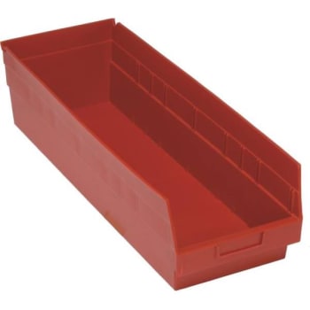Image for Quantum Storage Systems® Store-More Red Shelf Bin 23-5/8 X 8-3/8 X 6 In Package Of 6 from HD Supply