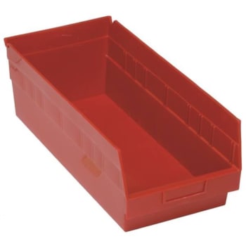 Quantum Storage Systems® Store-More Red Shelf Bin 17-7/8 X 8-3/8 X 6 In Package Of 10