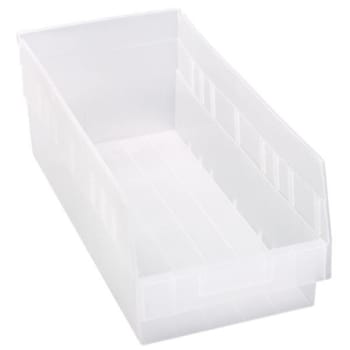 Quantum Storage Systems® Store-More Clear Shelf Bin 17-7/8 X 8-3/8 X 6 In Package Of 10