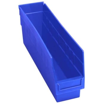 Quantum Storage Systems® Store-More Blue Shelf Bin 17-7/8 X 4-1/8 X 6 In Package Of 20